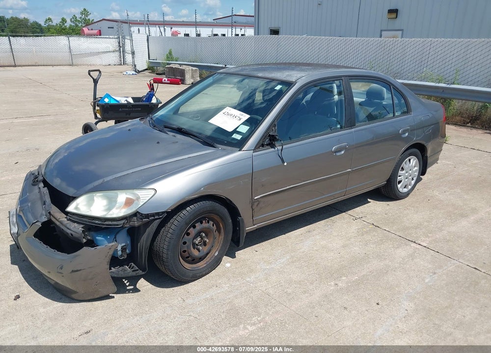 2005 HONDA CIVIC LX VIN: 2HGES15605H576002