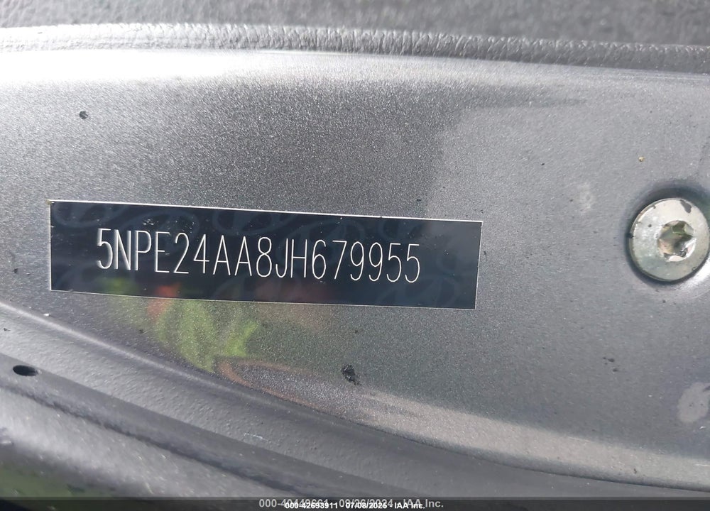 2018 HYUNDAI SONATA VIN: 5NPE24AA8JH679955