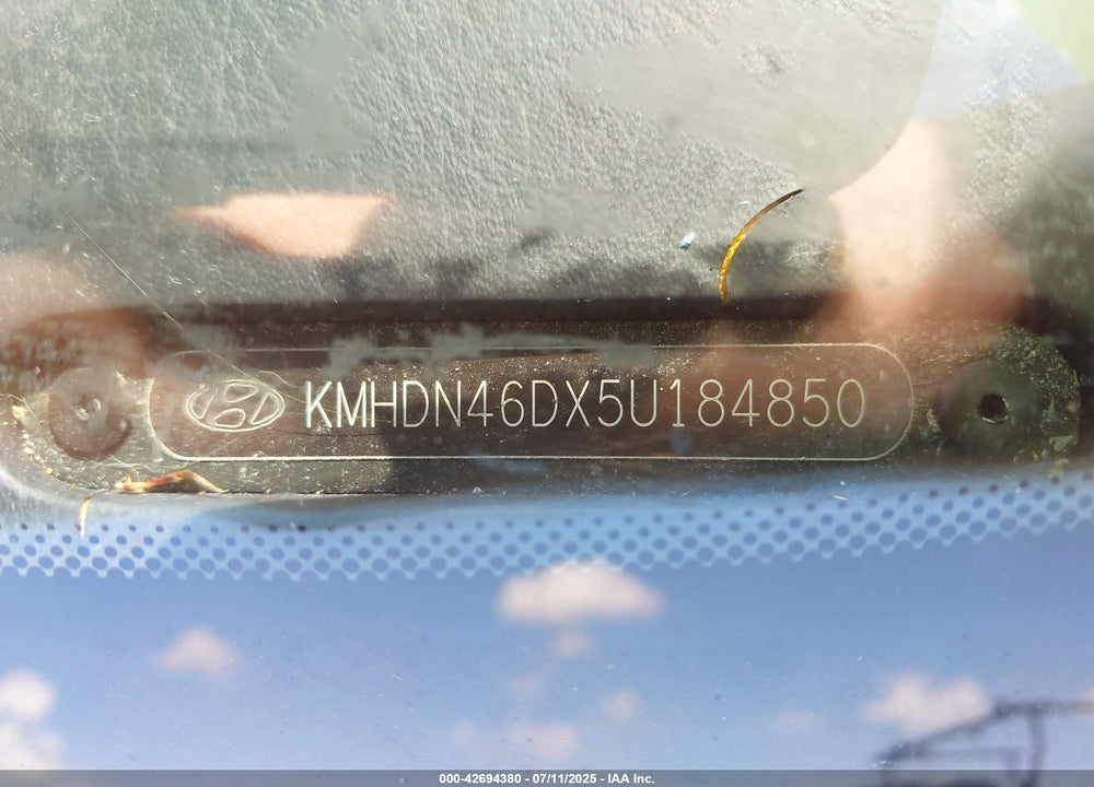 2005 HYUNDAI ELANTRA GLS/GT VIN: KMHDN46DX5U184850