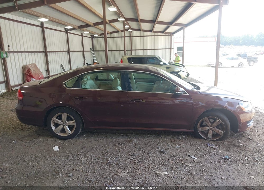 2012 VOLKSWAGEN PASSAT VIN: 1VWBP7A39CC082042