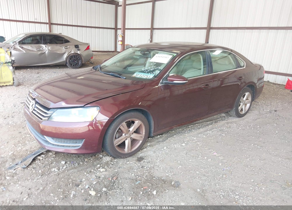 2012 VOLKSWAGEN PASSAT VIN: 1VWBP7A39CC082042