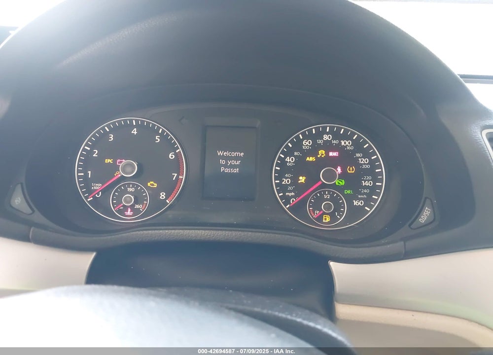 2012 VOLKSWAGEN PASSAT VIN: 1VWBP7A39CC082042