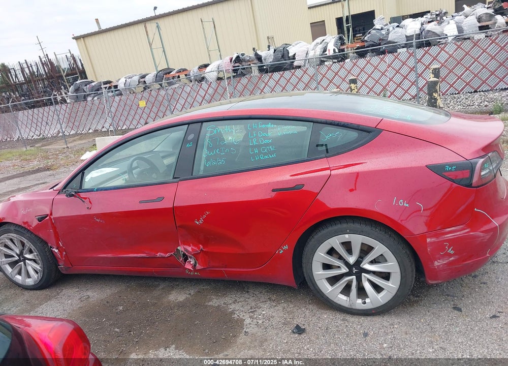 2022 TESLA MODEL 3 VIN: 5YJ3E1EAXNF187276