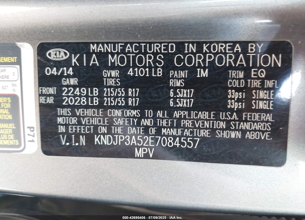 2014 KIA SOUL VIN: KNDJP3A52E7084557