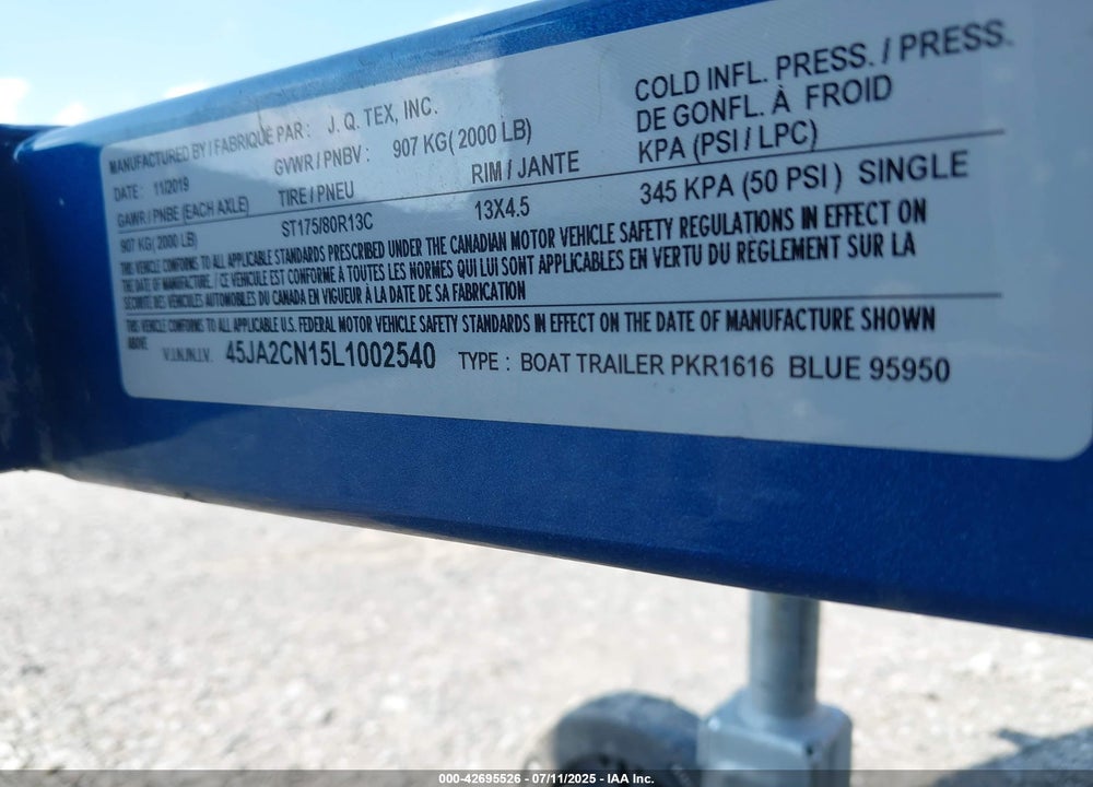 2020 POLARCRAFT N/A VIN: PLB62258K920