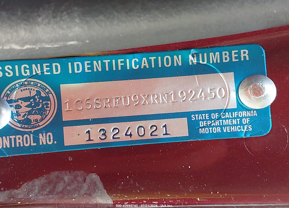 2024 RAM 1500 VIN: 1C6SRFU9XRN192450