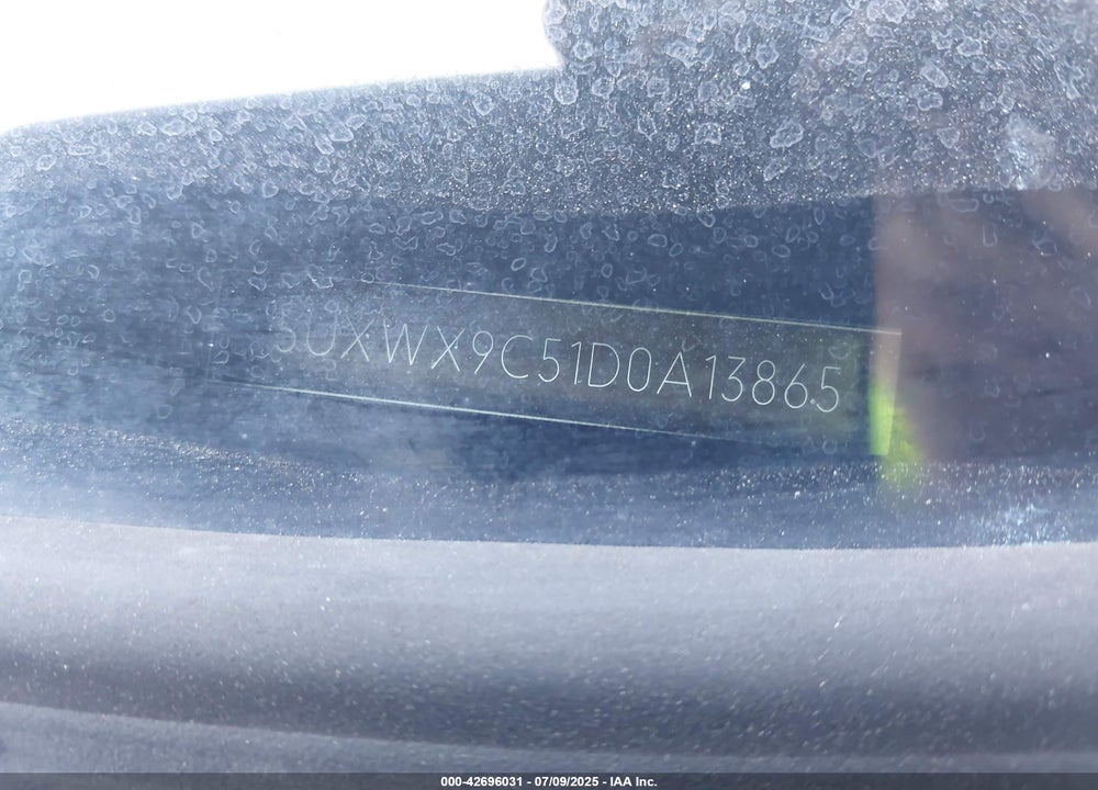 2013 BMW X3 VIN: 5UXWX9C51D0A13865