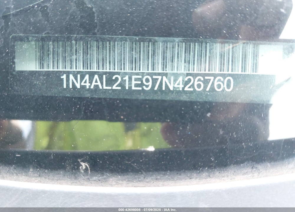 2007 NISSAN ALTIMA VIN: 1N4AL21E97N426760