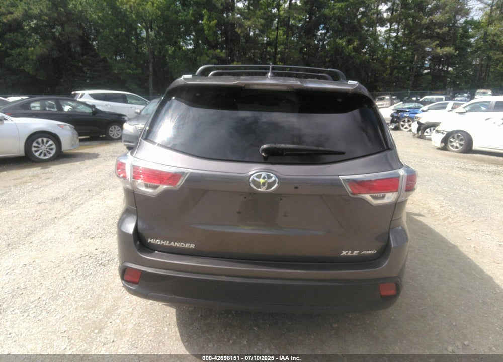 2015 TOYOTA HIGHLANDER VIN: 5TDJKRFH9FS115508