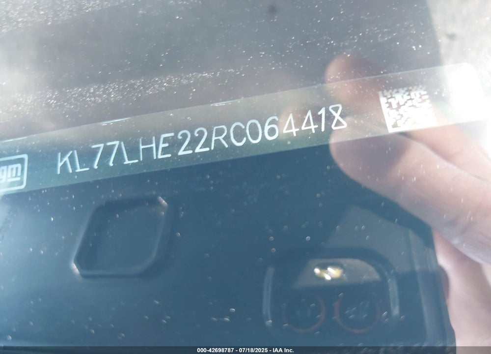 2024 CHEVROLET TRAX VIN: KL77LHE22RC064418