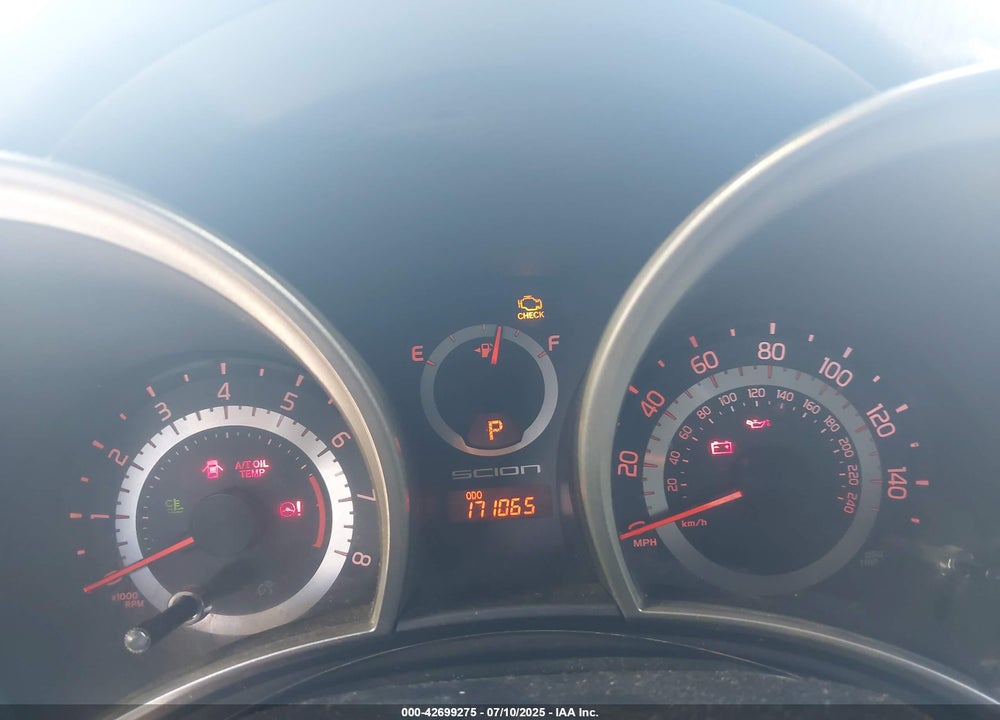 2012 SCION TC VIN: JTKJF5C70C3036016