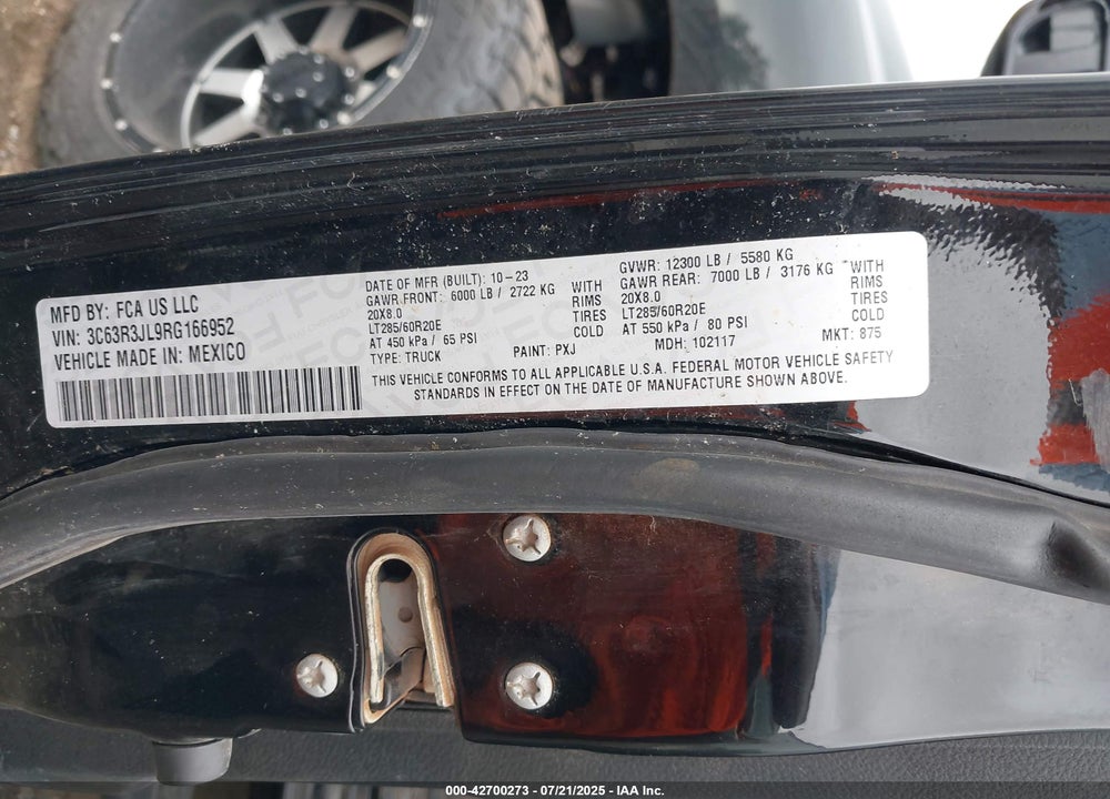 2024 RAM 3500 VIN: 3C63R3JL9RG166952