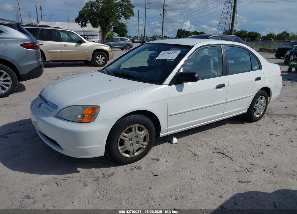 2001 HONDA CIVIC LX VIN: 1HGES165X1L059261