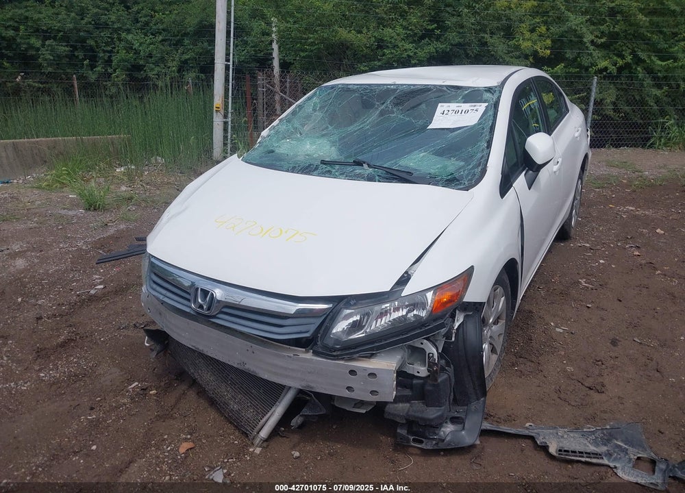 2012 HONDA CIVIC VIN: 19XFB2F5XCE017595