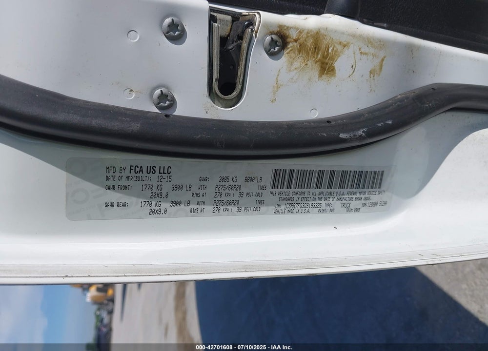 2016 RAM 1500 EXPRESS VIN: 1C6RR7FG3GS193325