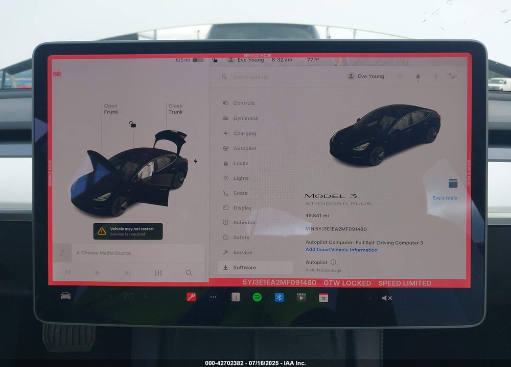 2021 TESLA MODEL 3 VIN: 5YJ3E1EA2MF091480