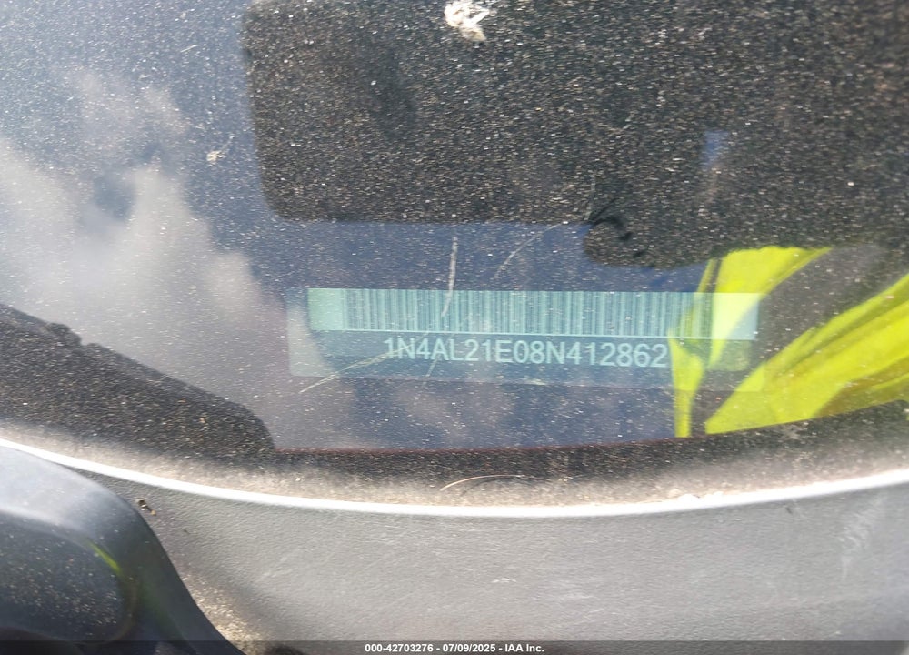 2008 NISSAN ALTIMA VIN: 1N4AL21E08N412862