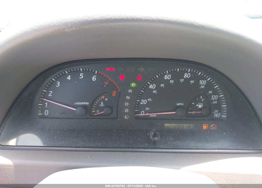 2002 TOYOTA CAMRY LE V6 VIN: 4T1BF32K52U540233