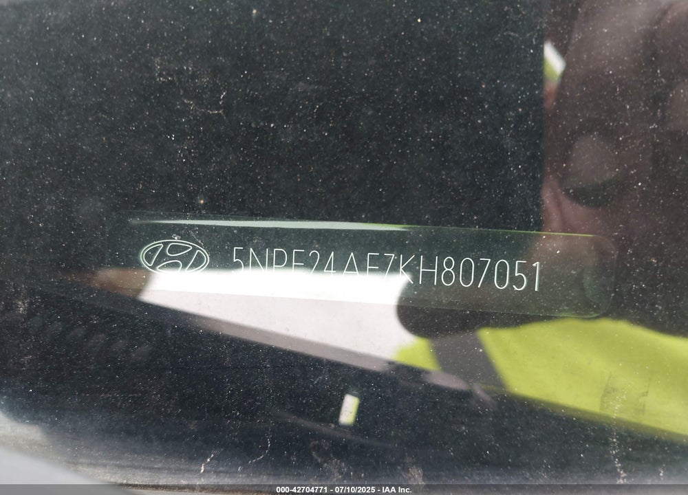 2019 HYUNDAI SONATA VIN: 5NPE24AF7KH807051