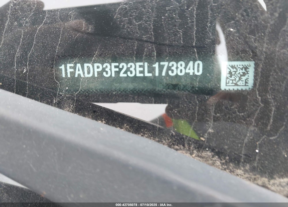 2014 FORD FOCUS VIN: 1FADP3F23EL173840