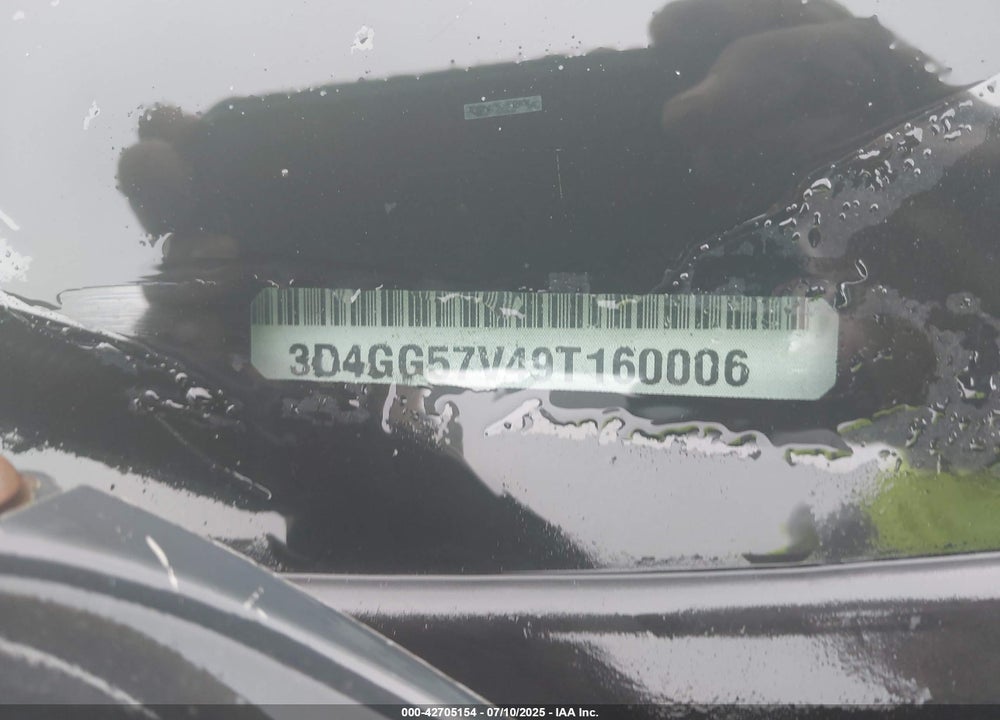 2009 DODGE JOURNEY VIN: 3D4GG57V49T160006