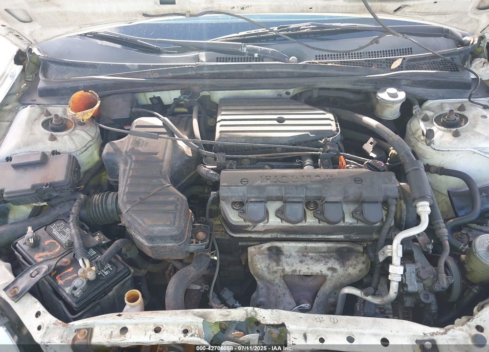 2001 HONDA CIVIC LX VIN: 2HGES16501H613792