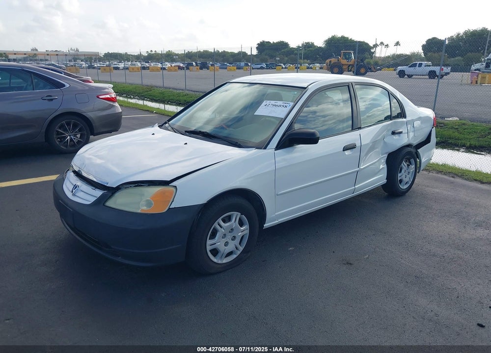 2001 HONDA CIVIC LX VIN: 2HGES16501H613792
