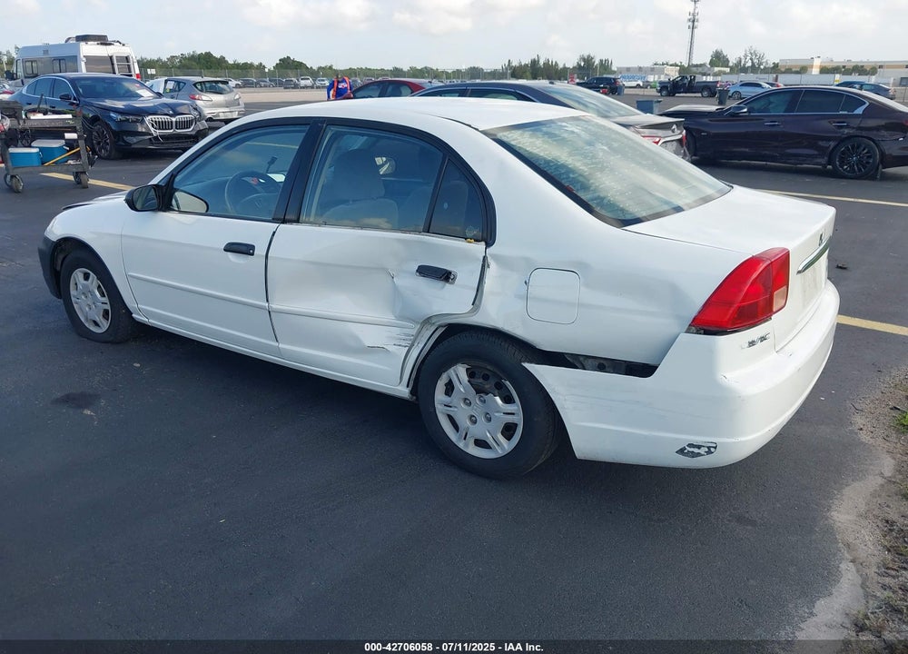 2001 HONDA CIVIC LX VIN: 2HGES16501H613792