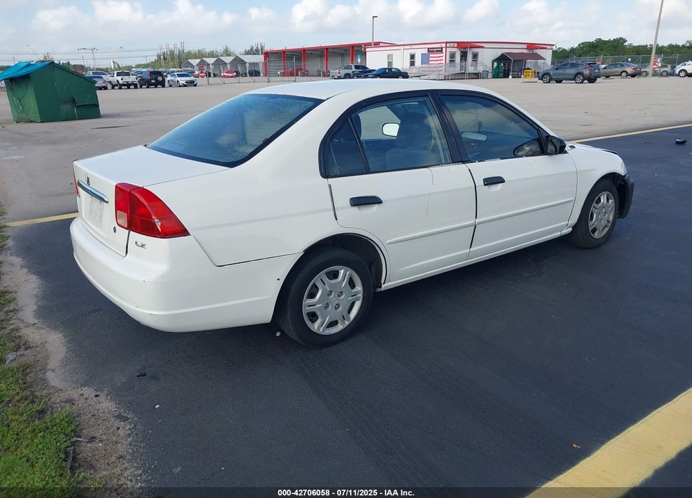 2001 HONDA CIVIC LX VIN: 2HGES16501H613792