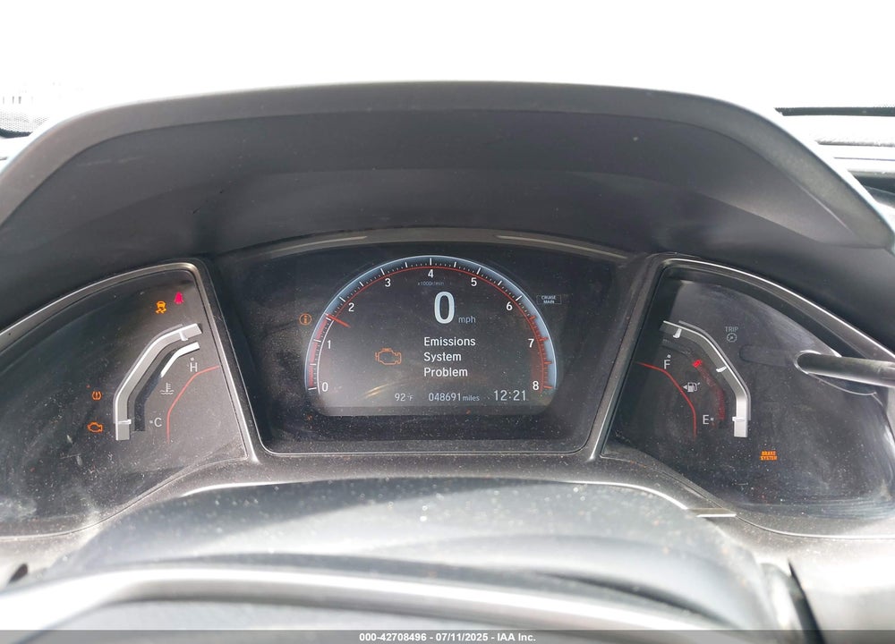 2019 HONDA CIVIC VIN: 2HGFC1E56KH703405