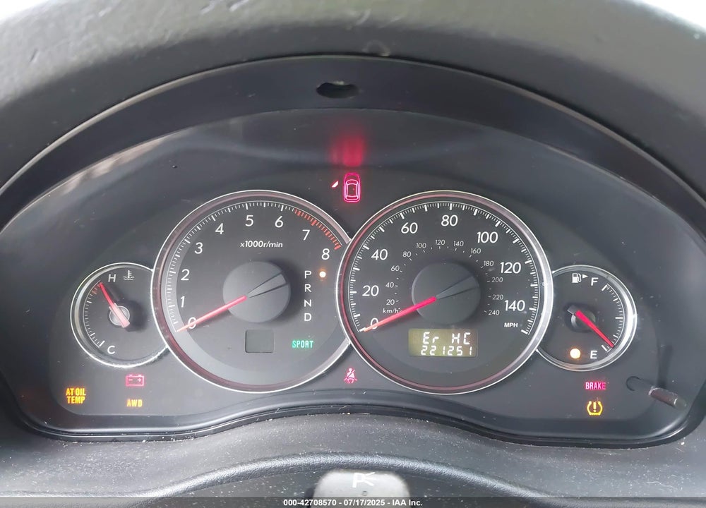 2008 SUBARU OUTBACK VIN: 4S4BP61C587334958