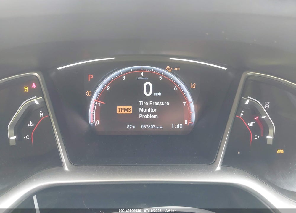 2019 HONDA CIVIC VIN: 2HGFC2F86KH574791