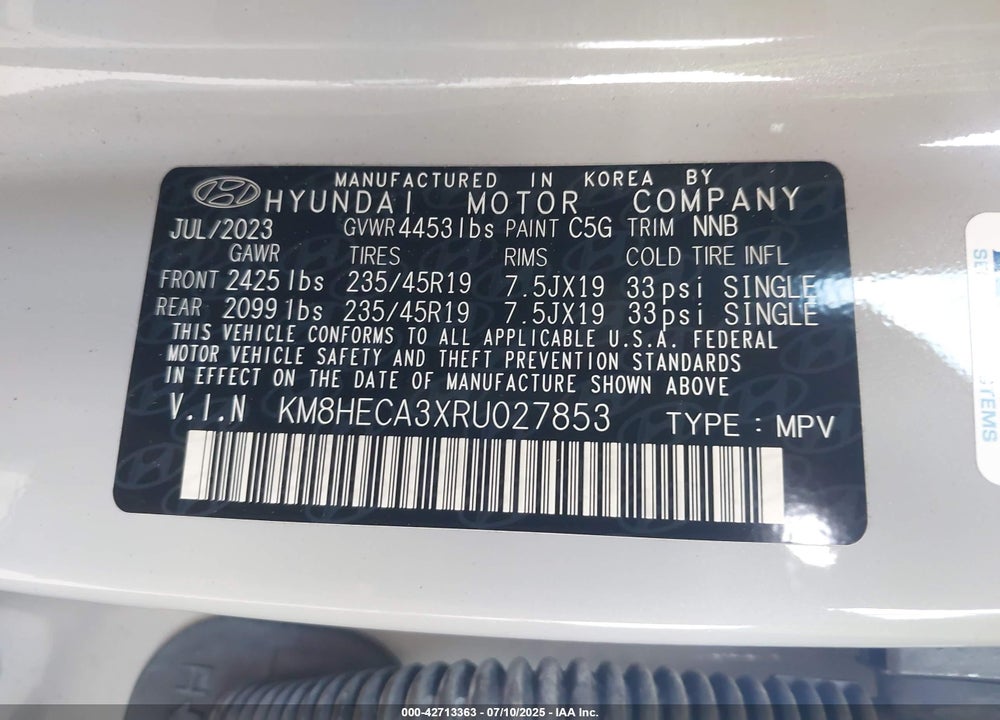 2024 HYUNDAI KONA VIN: KM8HECA3XRU027853