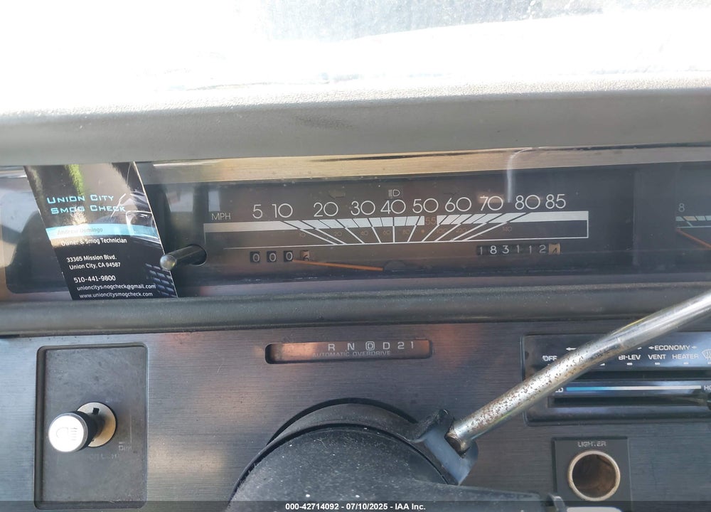 1987 CHEVROLET CELEBRITY VIN: 1G1AW51W7H6178475