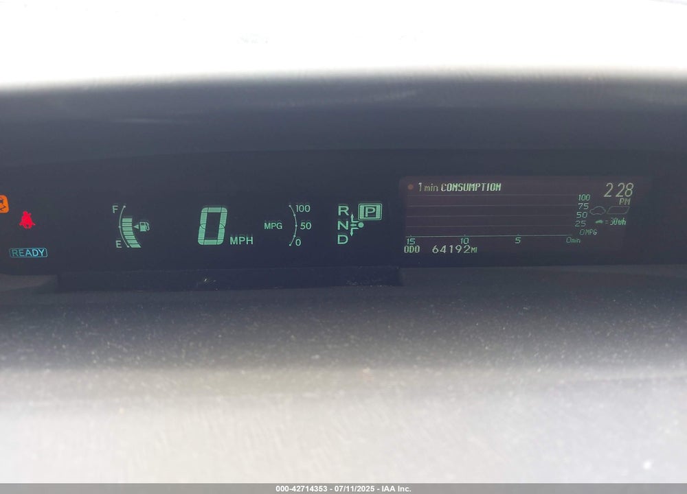 2013 TOYOTA PRIUS VIN: JTDKN3DU5D1676887