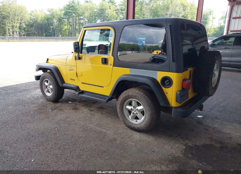 2001 JEEP WRANGLER SPORT VIN: 1J4FA49S81P370778