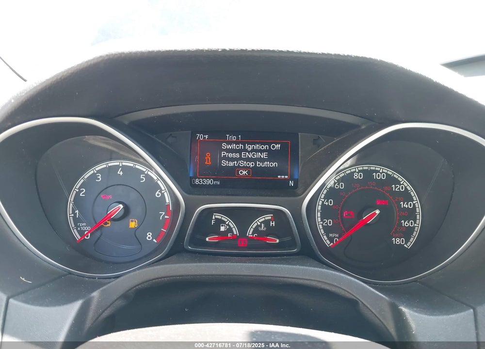 2017 FORD FOCUS ST VIN: 1FADP3L91HL321781