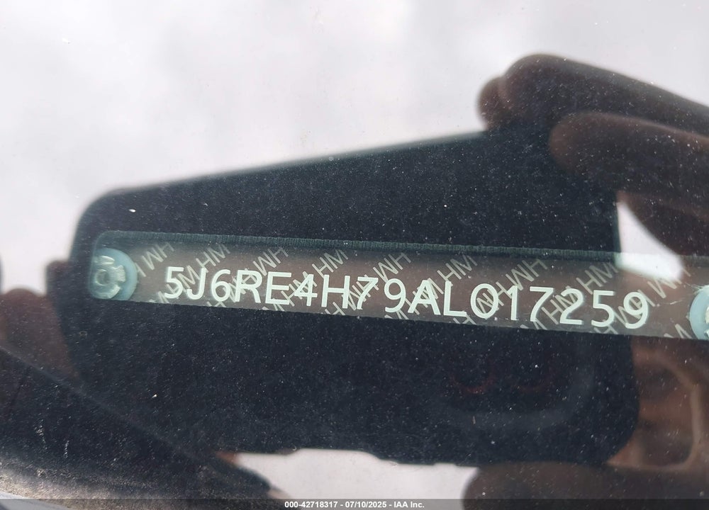 2010 HONDA CR-V VIN: 5J6RE4H79AL017259