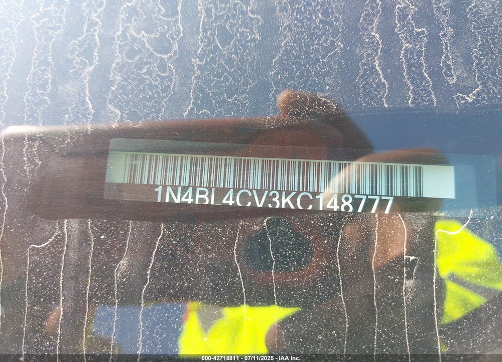 2019 NISSAN ALTIMA VIN: 1N4BL4CV3KC148777