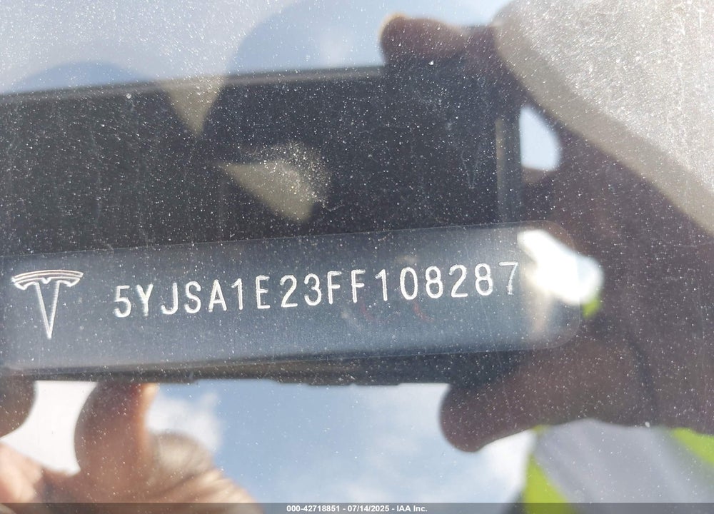 2015 TESLA MODEL S 70D/85D/P85D VIN: 5YJSA1E23FF108287