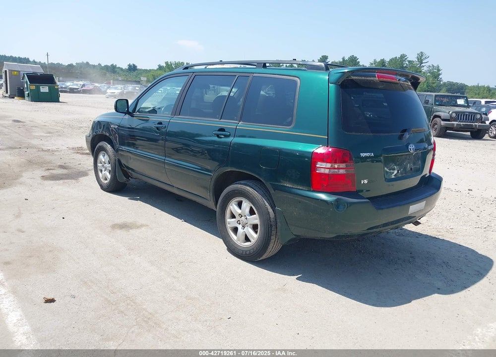 2001 TOYOTA HIGHLANDER V6 VIN: JTEHF21A710037662