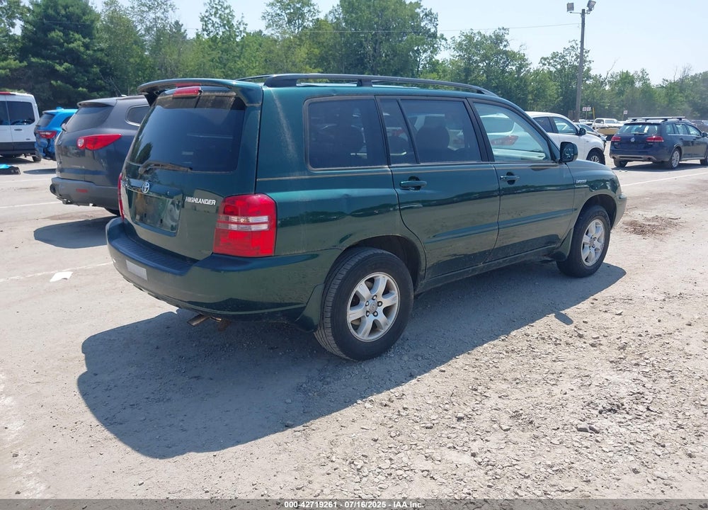 2001 TOYOTA HIGHLANDER V6 VIN: JTEHF21A710037662