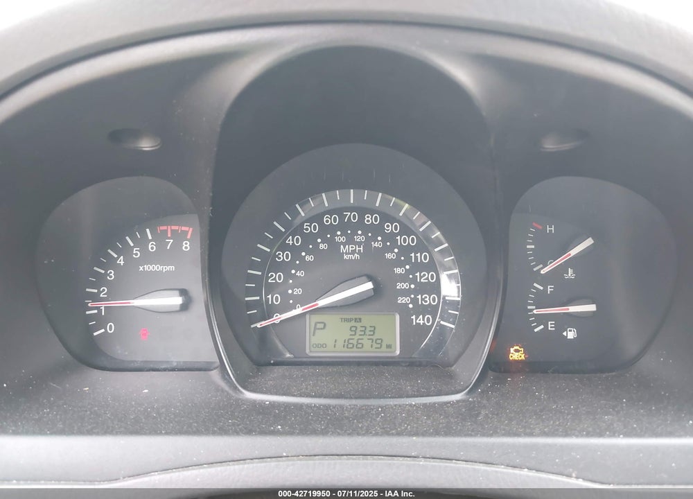 2008 KIA SPECTRA VIN: KNAFE121185534451