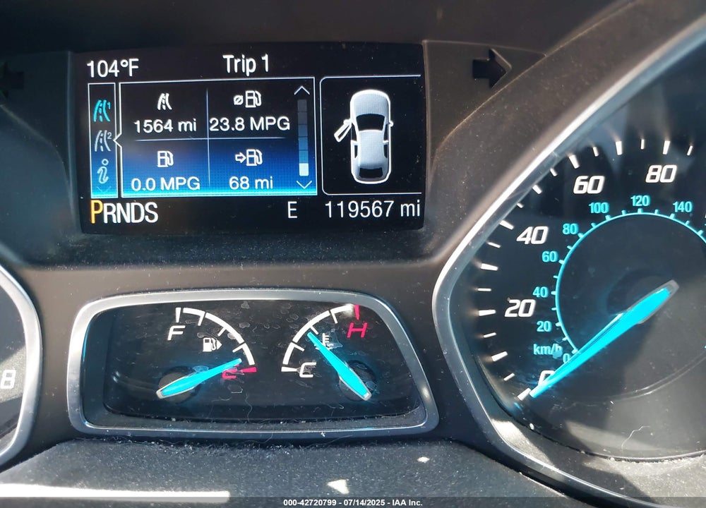 2014 FORD ESCAPE VIN: 1FMCU0GX3EUB32296