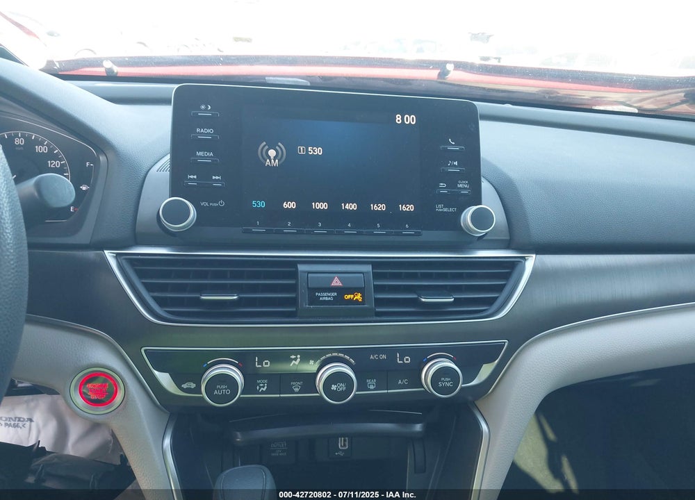 2018 HONDA ACCORD VIN: 1HGCV1F18JA210458