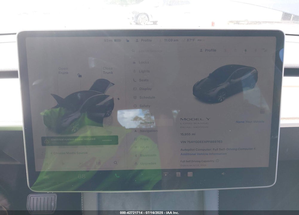 2023 TESLA MODEL Y VIN: 7SAYGDEEXPF869763