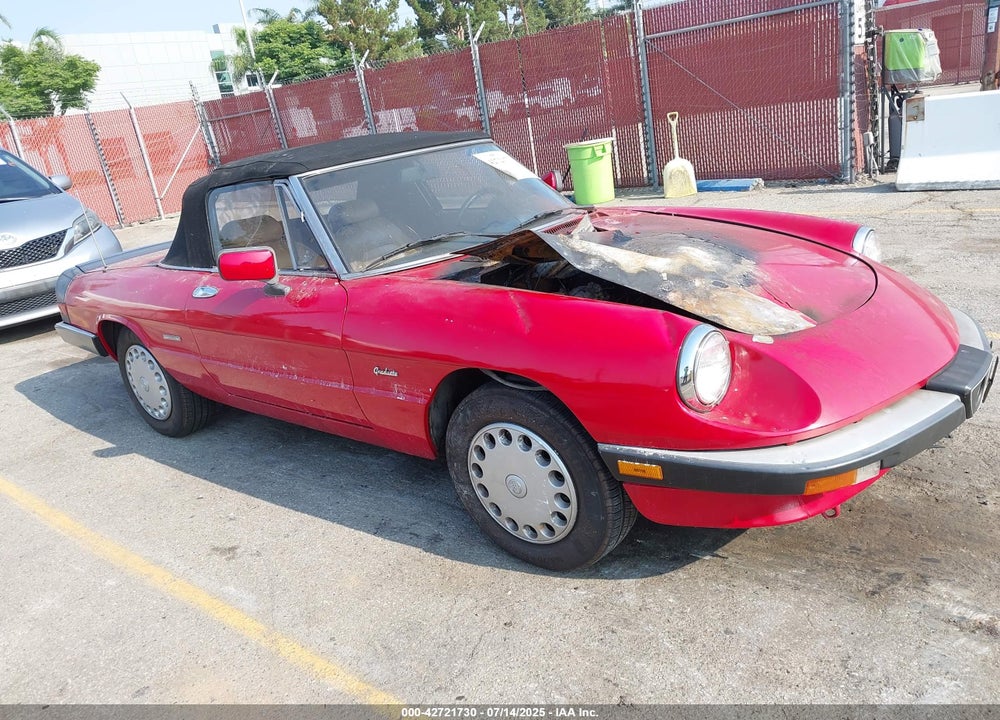 1989 ALFA ROMEO SPIDER GRADUATE VIN: ZARBA5641K1063205