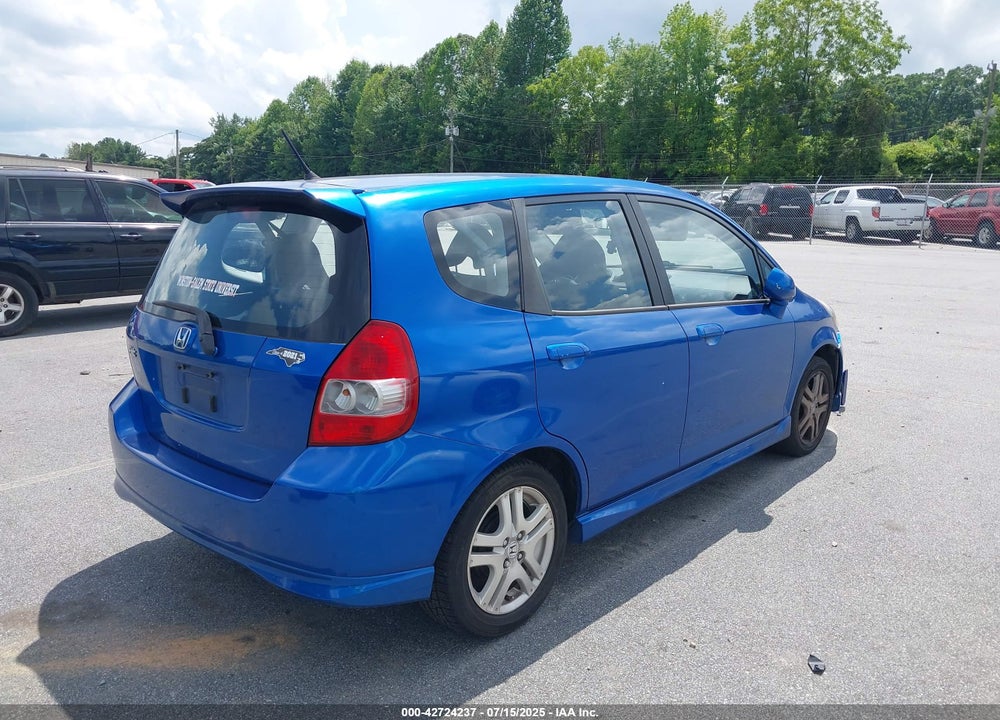 2007 HONDA FIT VIN: JHMGD38677S016836