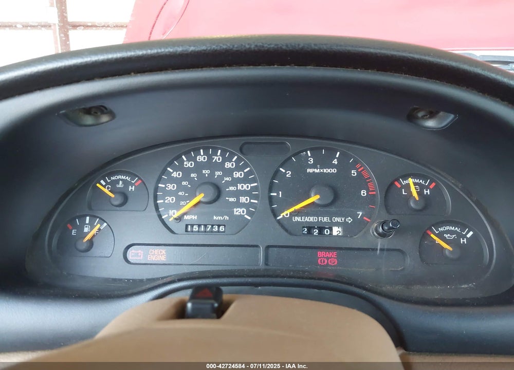 1998 FORD MUSTANG VIN: 1FAFP4448WF184660