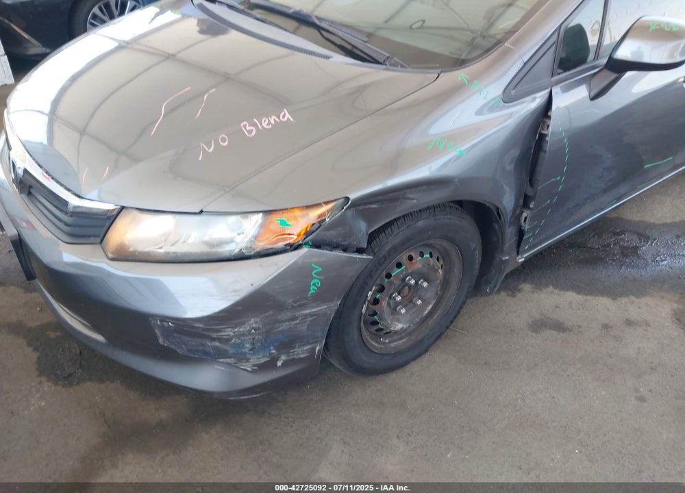 2012 HONDA CIVIC VIN: 19XFB2F56CE353891